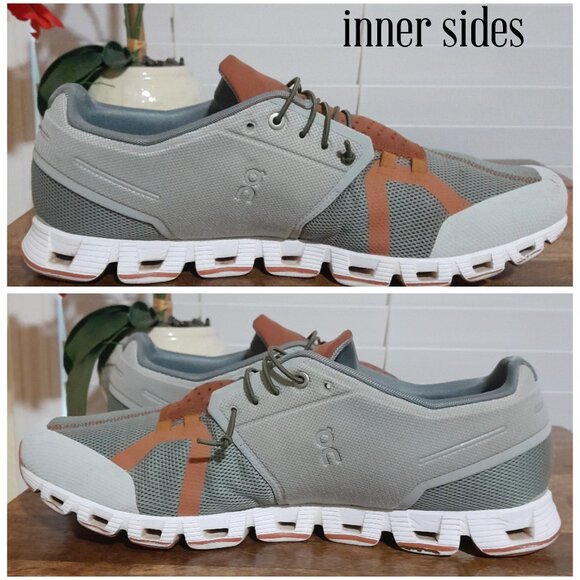 SOLD🔶️🔶️🔶️🔶️men's On Cloud Running Shoes size 12 orange gray preowned - Picture 10 of 10